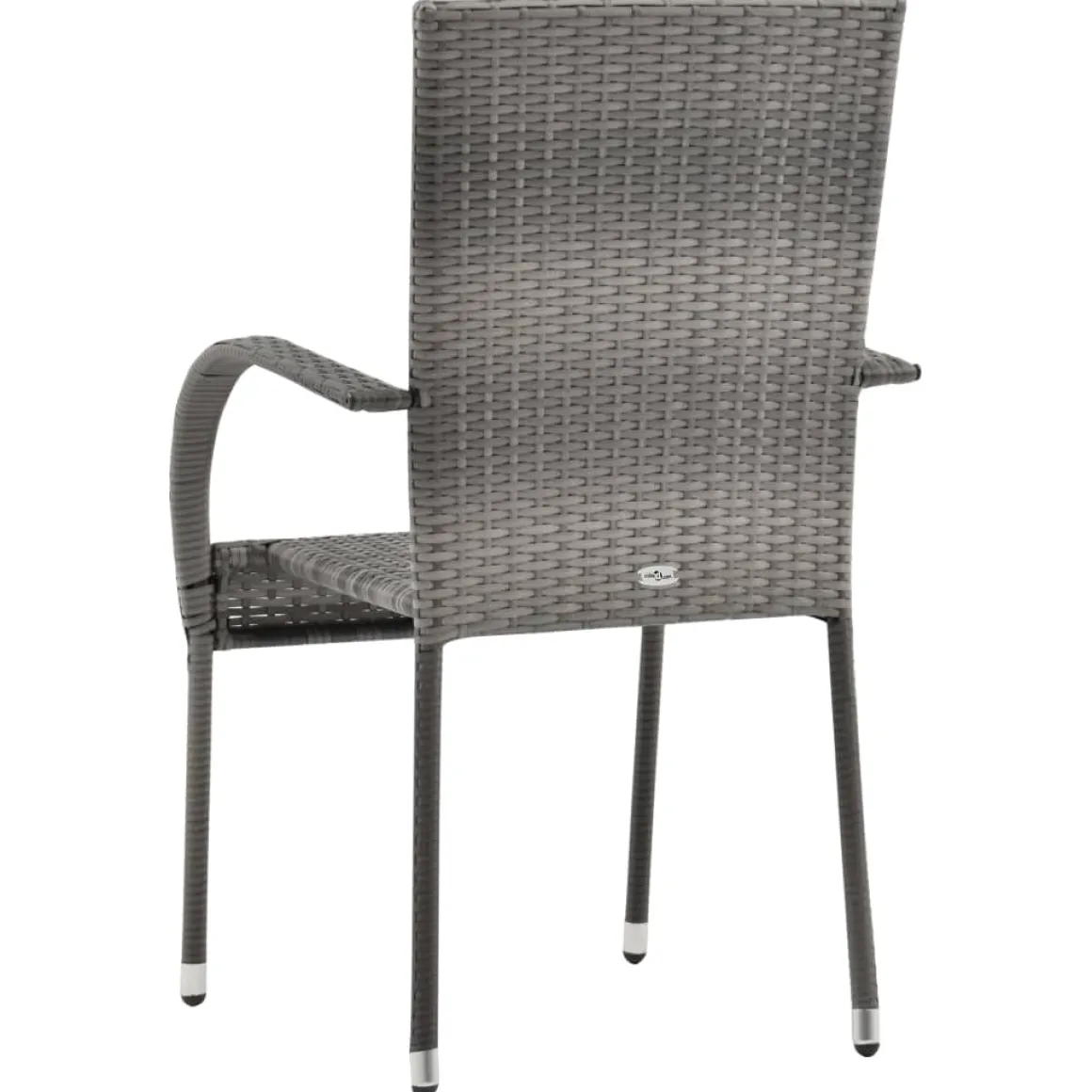 Conjunto de jardín VidaXL 2 sillas+1 mesa tapa vidrio