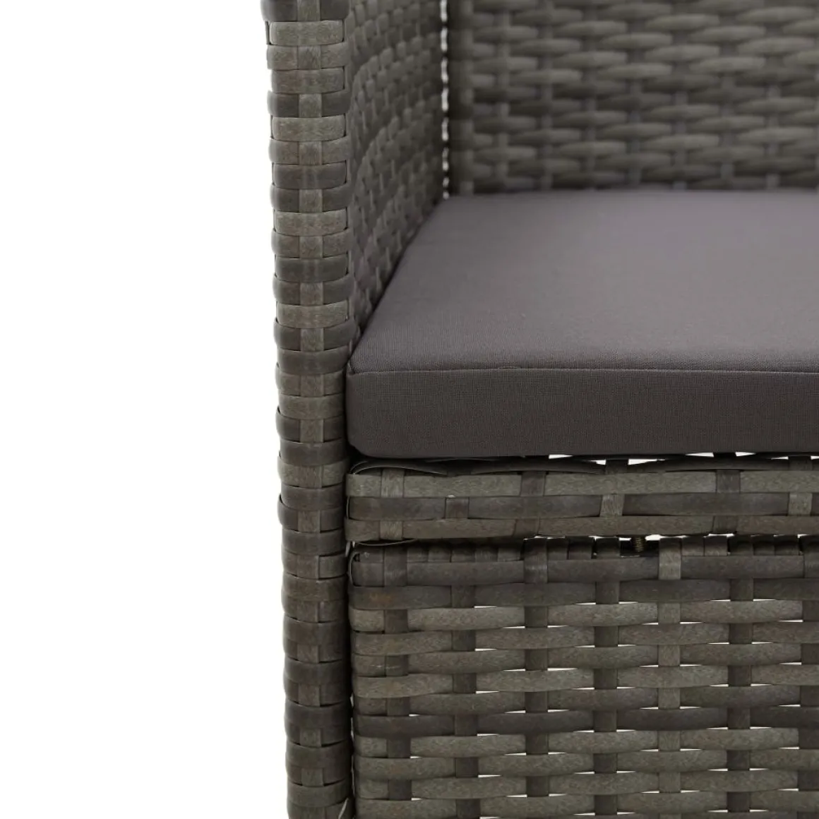 Conjunto de jardín VidaXL 2 sillones+1 mesa tapa vidrio