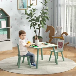 Conjunto de mesa y 2 sillas infantiles River Zonekiz +3A