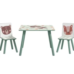 Conjunto de mesa y 2 sillas infantiles River Zonekiz +3A