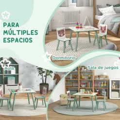 Conjunto de mesa y 2 sillas infantiles River Zonekiz +3A