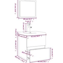 Conjunto de muebles de baño Haití madera contrachapada