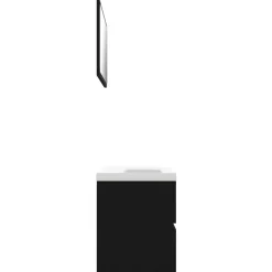 Conjunto de muebles de baño Dominica negro 45x80x38,5 cm