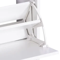 Conjunto de recibidor Roley Homcom zapatero + espejo perchero blanco 46,5x80x27 cm
