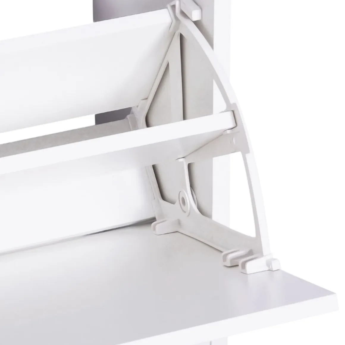 Conjunto de recibidor Roley Homcom zapatero + espejo perchero blanco 46,5x80x27 cm