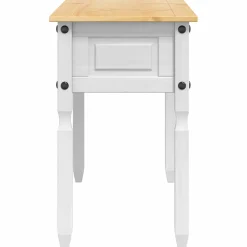 Consola Adriana 2 cajones blanco/natural 73x115x46 cm