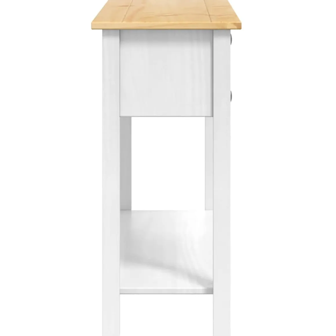 Consola Adriana 3 cajones + 1 estante blanco/natural 73x114x34,5 cm