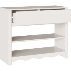 Consola Capri 2 estantes + 2 cajones blanco 73x89,5x37 cm