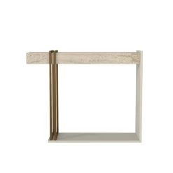 Consola Desca con estantes blanco/natural 74,2x91,8x29,6 cm