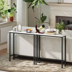 Consola Diamante Homcom blanco/negro 76x75x24 cm