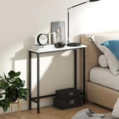 Consola Diamante Homcom blanco/negro 76x75x24 cm