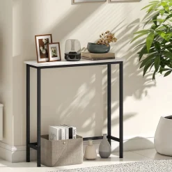Consola Diamante Homcom blanco/negro 76x75x24 cm