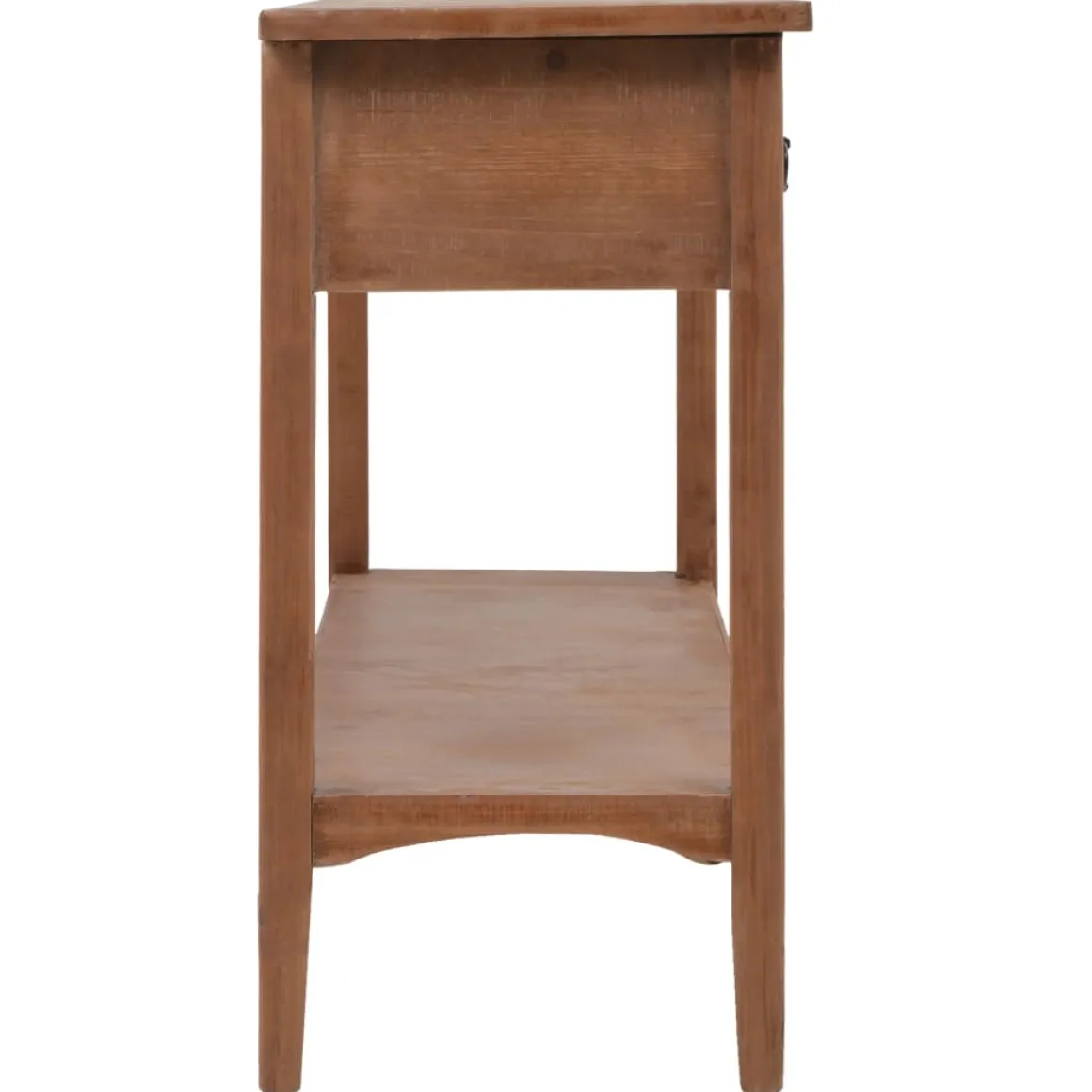 Consola recibidor Folk 3 cajones + estante marrón 77,5x126x40 cm