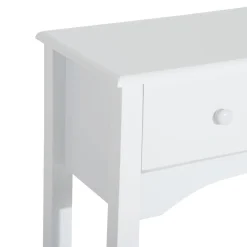 Consola recibidor Nanma Homcom 3 cajones blanco 85x100x32 cm