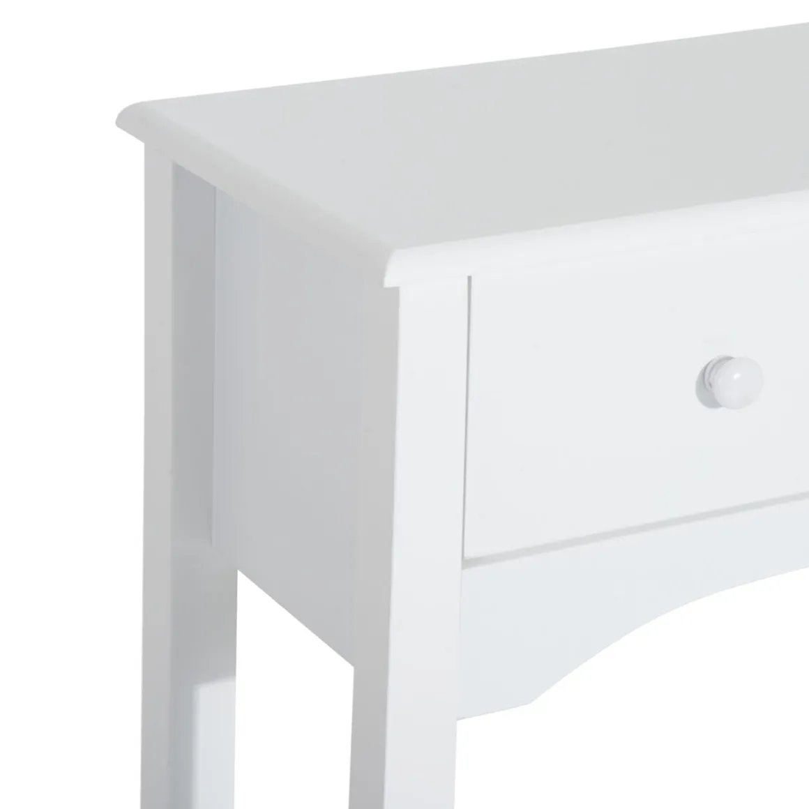 Consola recibidor Nanma Homcom 3 cajones blanco 85x100x32 cm