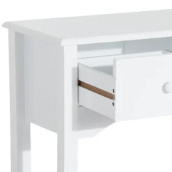Consola recibidor Nanma Homcom 3 cajones blanco 85x100x32 cm