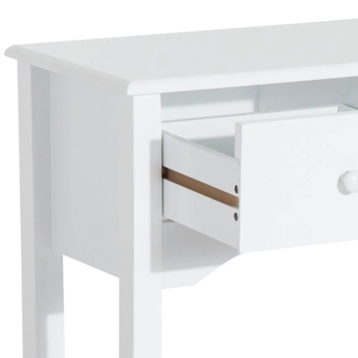 Consola recibidor Nanma Homcom 3 cajones blanco 85x100x32 cm