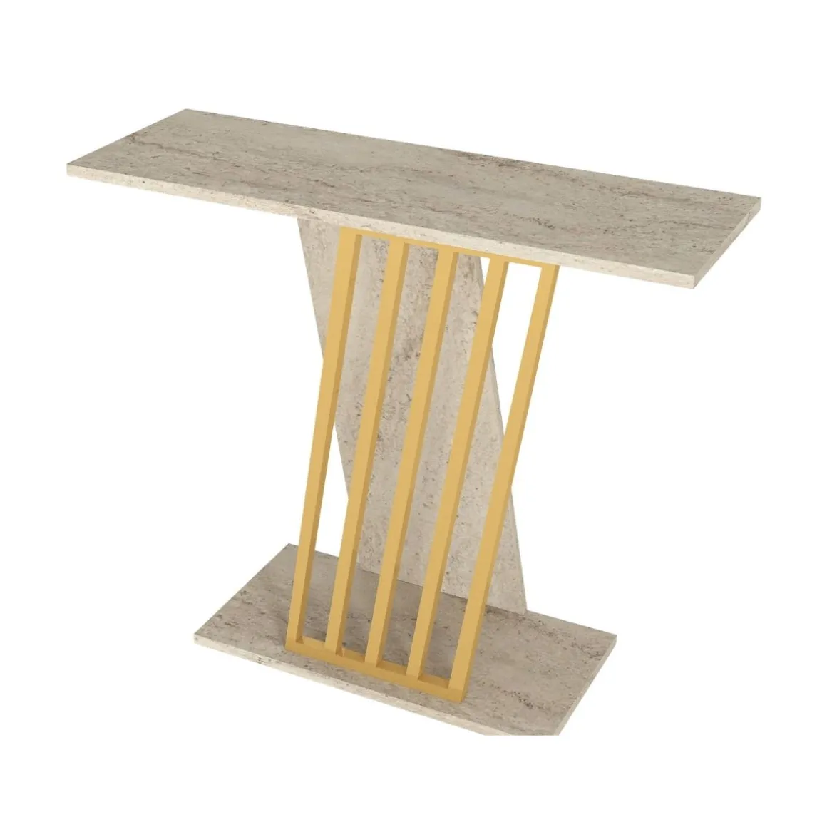 Consola Sándalo acabado Traventino natural 76,8x90x29,6 cm