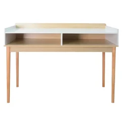 Consola Twin Thinia Home 2 huecos abiertos natural/blanco 83,5x110x50 cm
