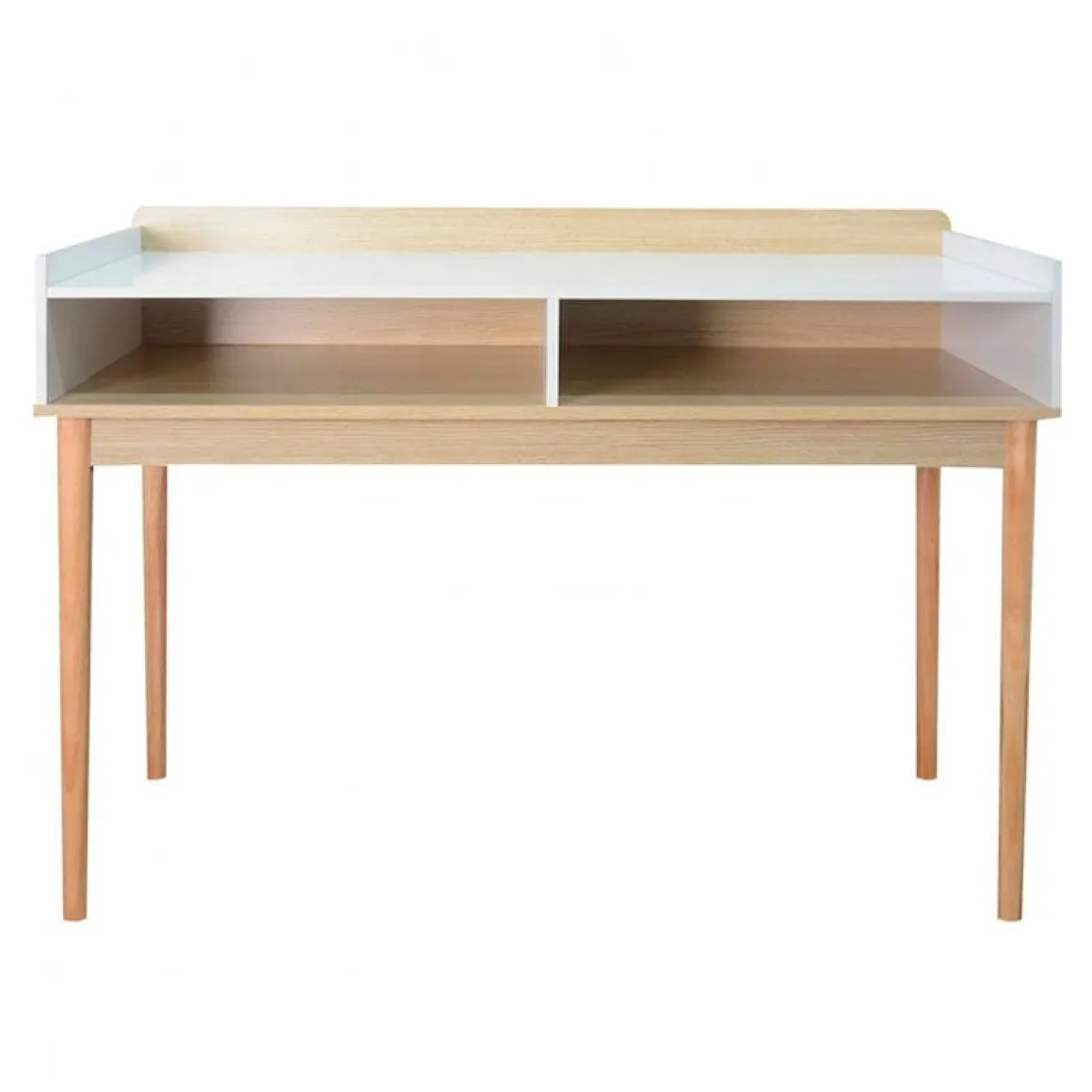 Consola Twin Thinia Home 2 huecos abiertos natural/blanco 83,5x110x50 cm