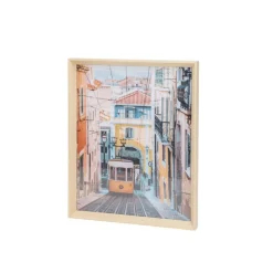 Cuadro con marco ciudad natural 53x43x4 cm