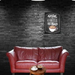 Cuadro decorativo café 40x30x2,5 cm