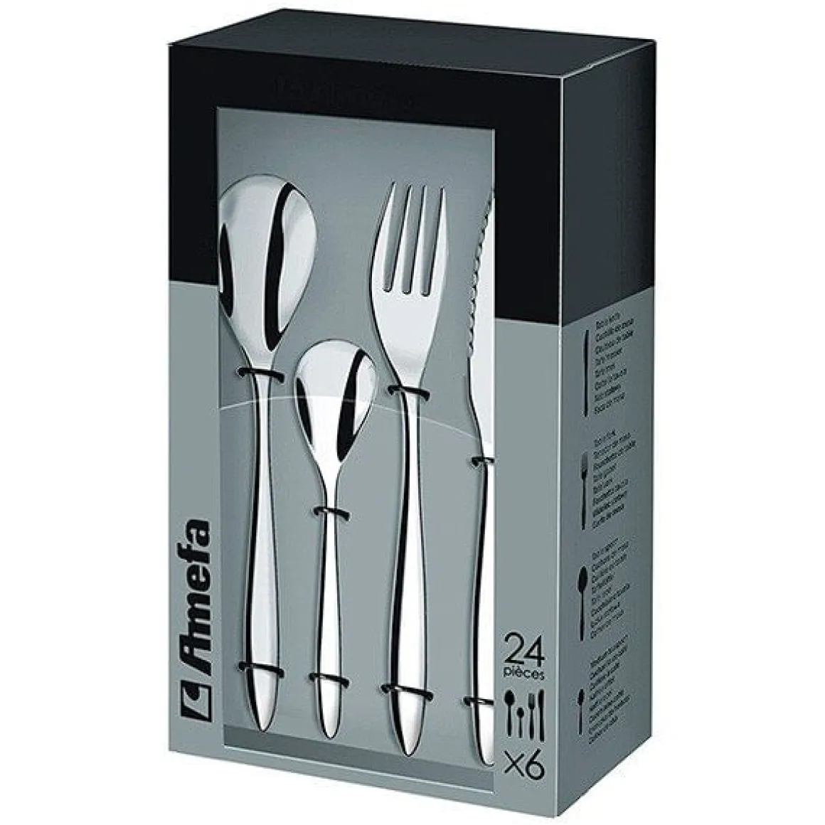 Cubertería Amefa Nymphea 24 piezas inox