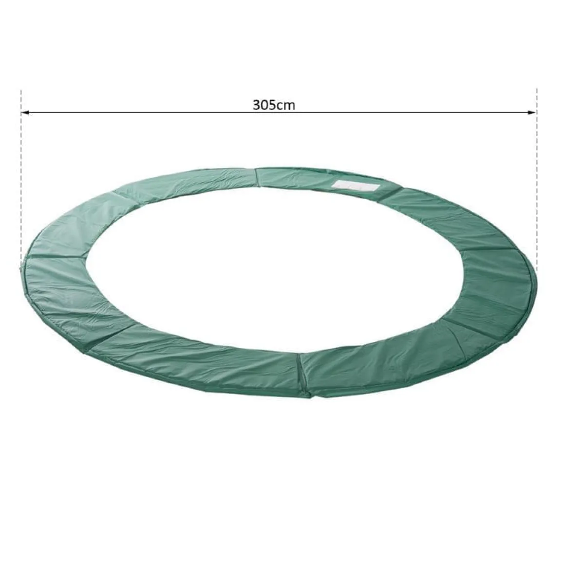 Cubierta protectora de cama elástica Homcom verde Ø305 cm