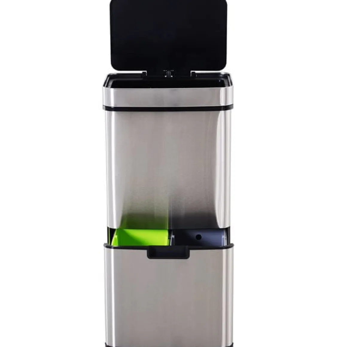Cubo de basura con sensor Homcom apertura automática 72L inox 81x42x30 cm