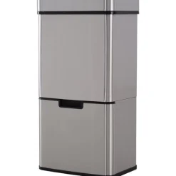 Cubo de basura con sensor Homcom apertura automática 72L inox 81x42x30 cm