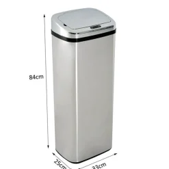 Cubo de basura inteligente Homcom 50L inox 84x33x25 cm