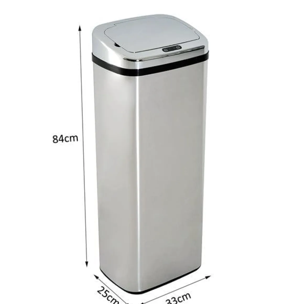 Cubo de basura inteligente Homcom 50L inox 84x33x25 cm