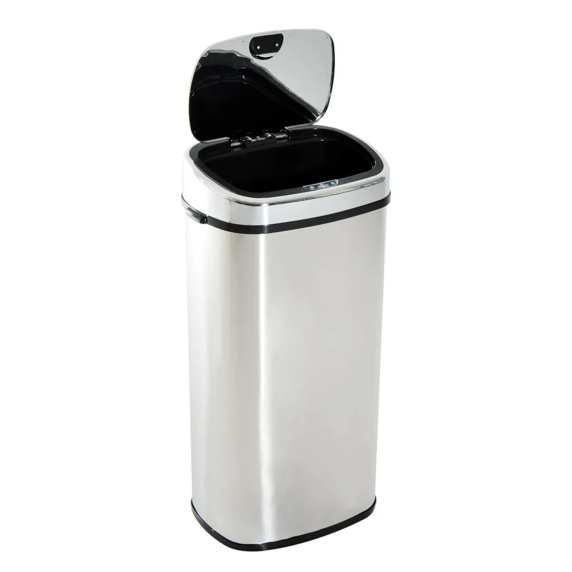 Cubo de basura Kasai Homcom 68L sensor de apertura acero inox 78x40,5x29,5 cm