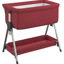 Cuna de bebé con colchón altura regulable con canasta 70-82x93x56 cm