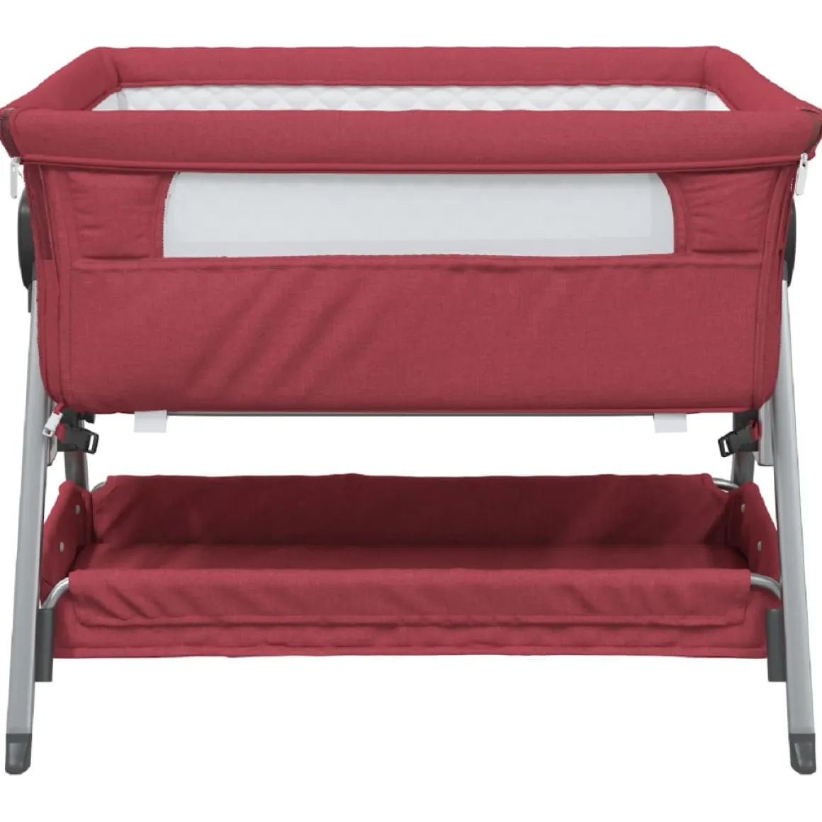 Cuna de bebé con colchón altura regulable con canasta 70-82x93x56 cm