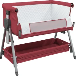 Cuna de bebé con colchón altura regulable con canasta 70-82x93x56 cm