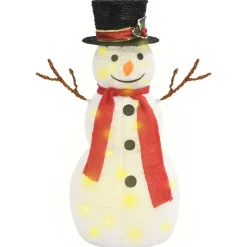 Decoración navideña Muñeco de nieve 60 LED 8 modos blanco