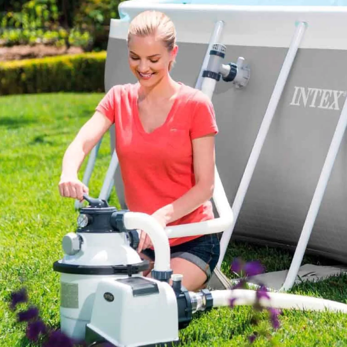 Depuradora de arena Intex 12000L/horas 550W 6 funciones programador 24 horas