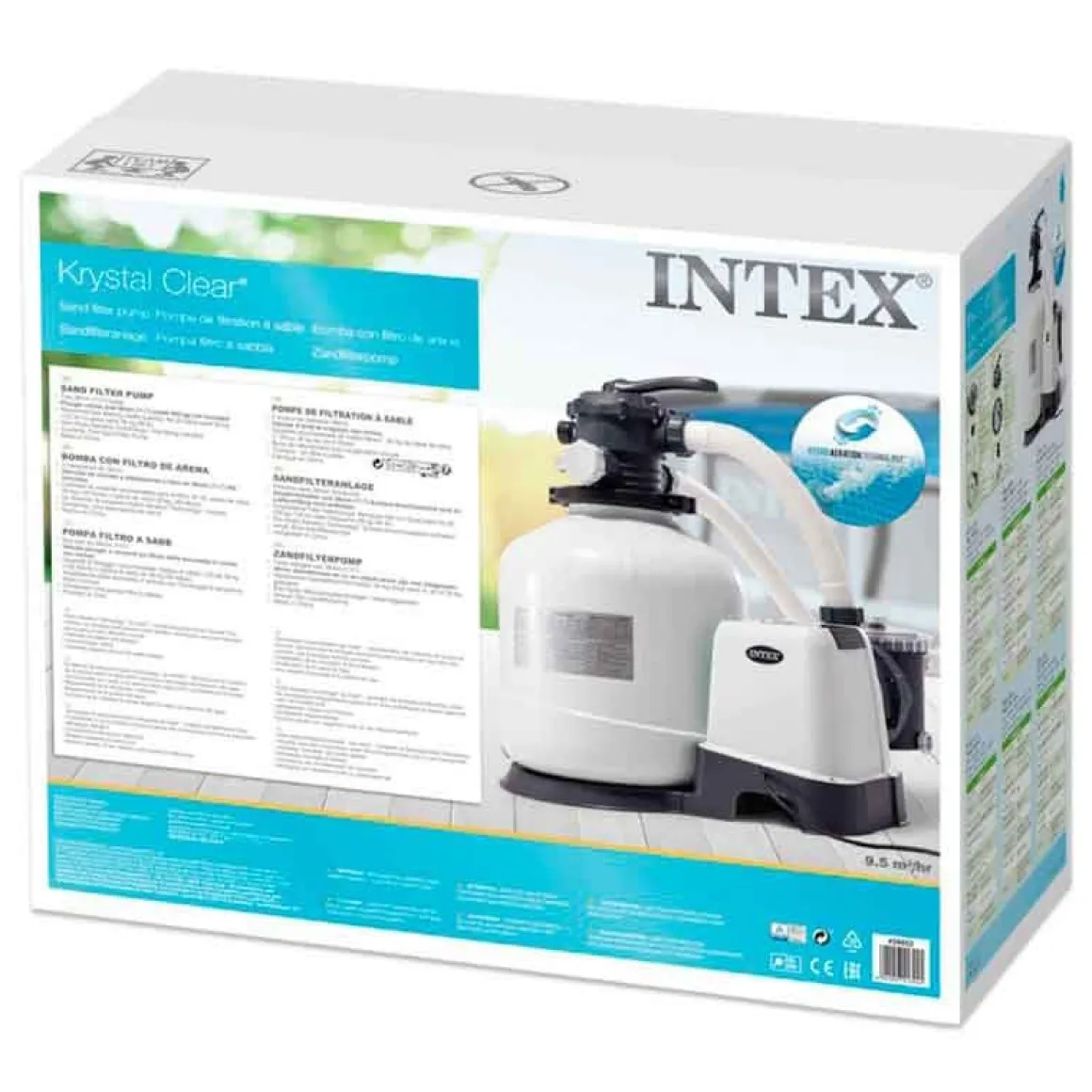Depuradora de arena Intex 12000L/horas 550W 6 funciones programador 24 horas