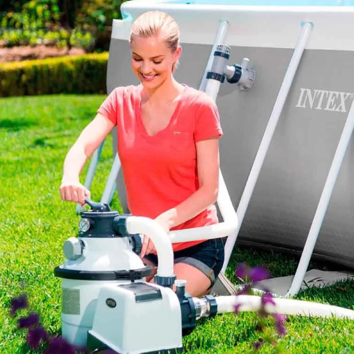 Depuradora de arena Intex para piscinas desmontables 4500L/h 190W