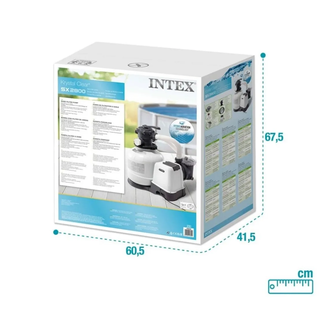 Depuradora de arena Intex SX2800 10500L/h blanco/negro