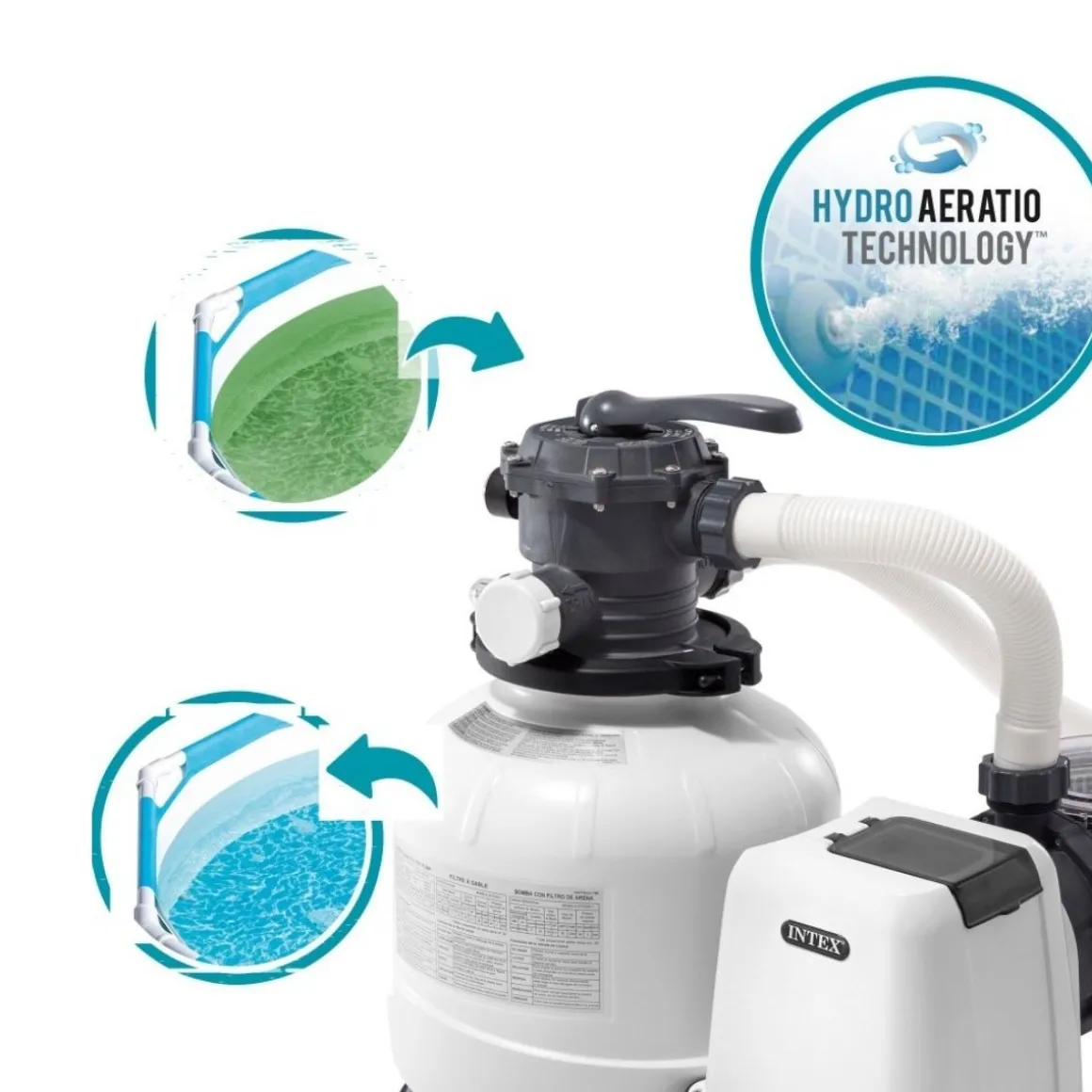 Depuradora de arena Intex SX2800 10500L/h blanco/negro