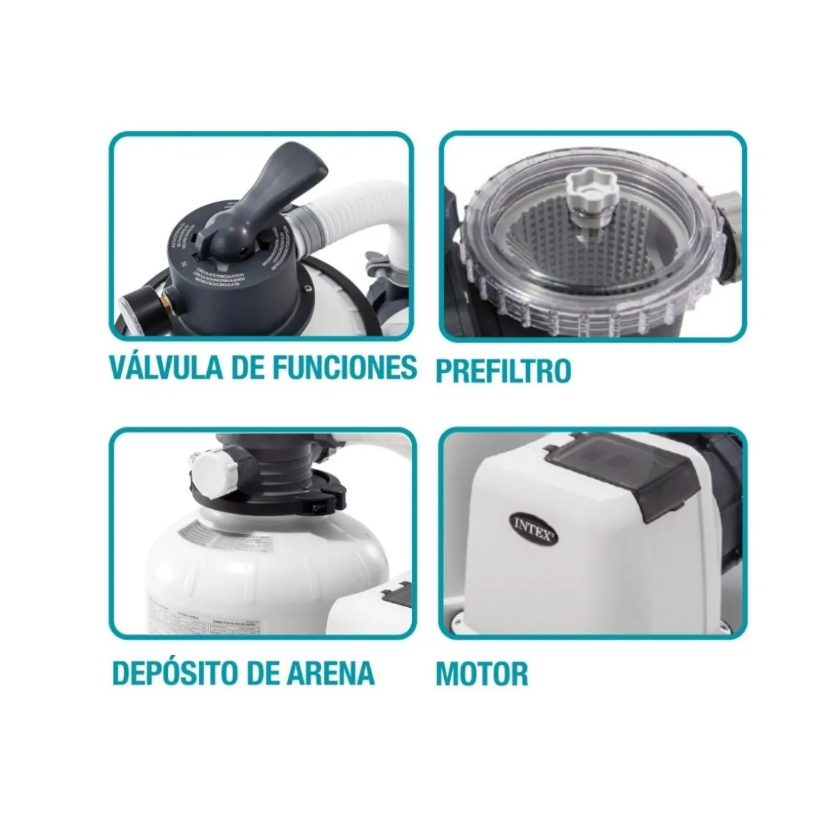 Depuradora de arena Intex SX2800 10500L/h blanco/negro