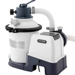 Depuradora de arena Krystal Clear Intex 3500L/h 90W con temporizador gris