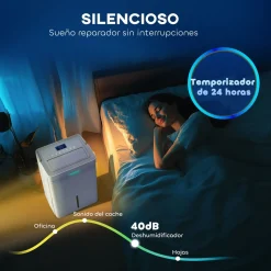 Deshumidificador eléctrico Green Homcom 35L 2 velocidades blanco 52,2x35,5x28 cm