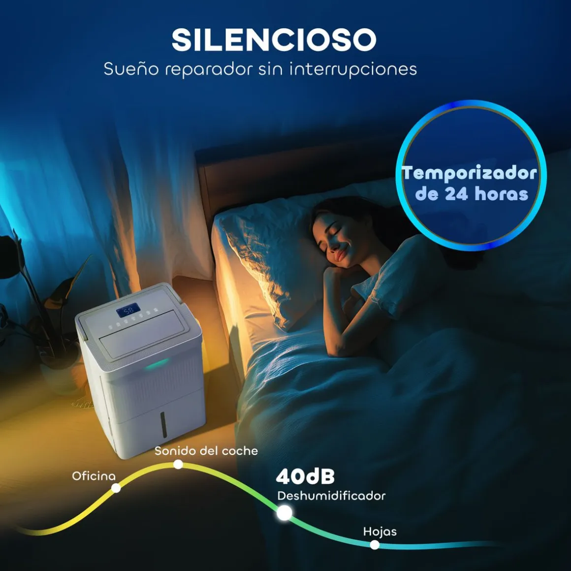 Deshumidificador eléctrico Green Homcom 35L 2 velocidades blanco 52,2x35,5x28 cm