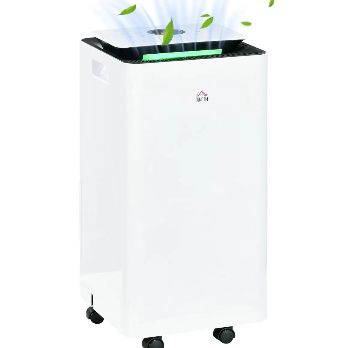 Deshumidificador eléctrico Homcom 12L 2 velocidades 5 modos blanco 50,5x25 cm
