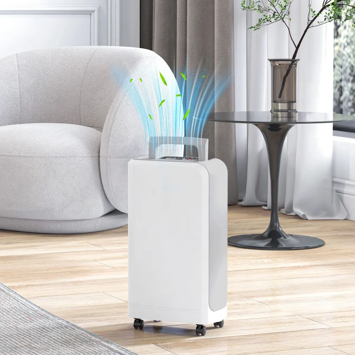 Deshumidificador eléctrico Fresh Homcom 12L 2 velocidades blanco 50,6x28x18 cm