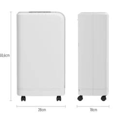 Deshumidificador eléctrico Fresh Homcom 12L 2 velocidades blanco 50,6x28x18 cm