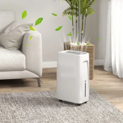 Deshumidificador eléctrico Homcom 12L 4 modos 2 velocidades blanco 49x29x18 cm